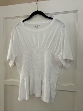 LOFT peplum tee, XXL